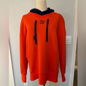 ADER x PUMA 576953 42 Sport Hoodie Cherry  Tomato Cotton (S)